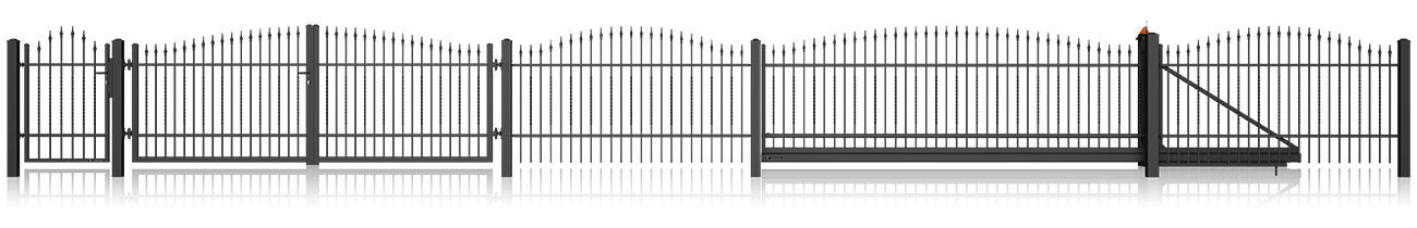 Exklusives Metallzaun und Tormuster LUX-6 – Serie LUX von BMZ Zaun